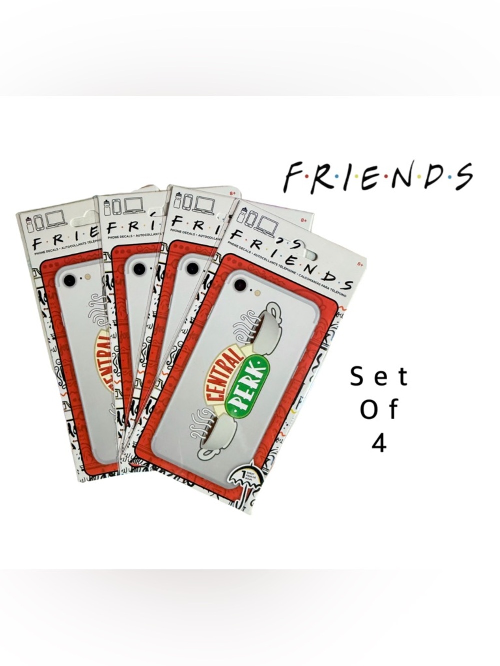Friends Central Perk Logo Phone Decals Set of 4 New